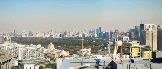 Foto, materiell, befreit, Landschaft, Bild, hat Foto auf Lager,Tokyo-Rundblick, Gebude, Das Nahrungsgebude, Der kaiserliche Palast, Nagatacho