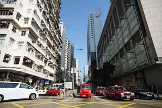 fotografia, materiale, libero il panorama, dipinga, fotografia di scorta,Secondo Hong Kong, macchina, tass, costruendo, attraversando