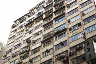 Foto, materiell, befreit, Landschaft, Bild, hat Foto auf Lager,Hochhaus Wohnungsgruppe, Hochhaus, Haus, Fenster, Klimaanlage