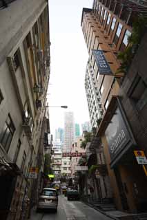 photo,material,free,landscape,picture,stock photo,Creative Commons,According to Hong Kong, shopping district, signboard, building, slope