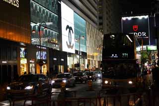 Foto, materieel, vrij, landschap, schilderstuk, bevoorraden foto,Avond Hong Kong, Neon, Opkomst, Winkel, Signboard