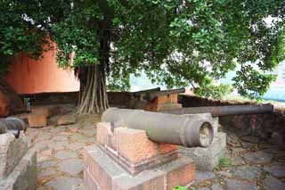 photo,material,free,landscape,picture,stock photo,Creative Commons,A cannon at the time of the Opium War, cannon, weapon, Military affairs, Opium War