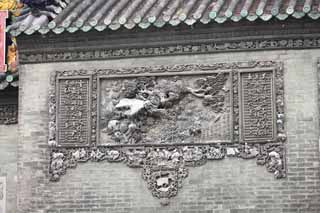 photo,material,free,landscape,picture,stock photo,Creative Commons,Chen Clan Temple, Chinese private industrial arts building, brick sculpture, southern noble, Decoration