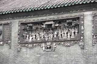 photo,material,free,landscape,picture,stock photo,Creative Commons,Chen Clan Temple, Chinese private industrial arts building, brick sculpture, southern noble, Decoration