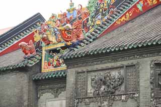 photo,material,free,landscape,picture,stock photo,Creative Commons,Chen Clan Temple, Chinese private industrial arts building, brick sculpture, southern noble, Decoration