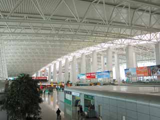 photo,material,free,landscape,picture,stock photo,Creative Commons,Guangzhou white cloud International Airport, An airport, pillar, structure, 