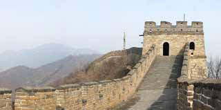 photo,material,free,landscape,picture,stock photo,Creative Commons,Mu Tian Yu Great Wall, castle wall, lookout in a castle, The Hsiung-Nu, 