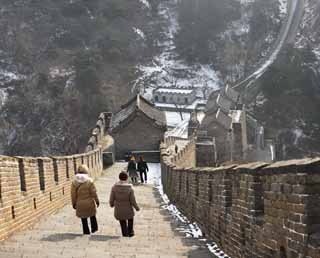 photo,material,free,landscape,picture,stock photo,Creative Commons,Mu Tian Yu Great Wall, castle wall, lookout in a castle, The Hsiung-Nu, 