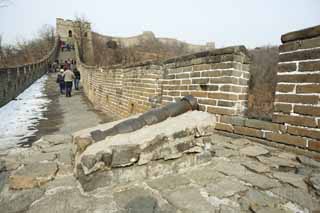 photo,material,free,landscape,picture,stock photo,Creative Commons,Mu Tian Yu Great Wall, castle wall, lookout in a castle, The Hsiung-Nu, 