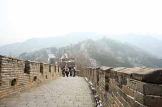 photo,material,free,landscape,picture,stock photo,Creative Commons,Mu Tian Yu Great Wall, castle wall, lookout in a castle, The Hsiung-Nu, 