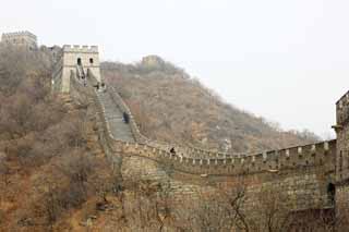 photo,material,free,landscape,picture,stock photo,Creative Commons,Mu Tian Yu Great Wall, castle wall, lookout in a castle, The Hsiung-Nu, 