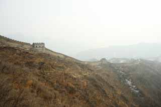 photo,material,free,landscape,picture,stock photo,Creative Commons,Mu Tian Yu Great Wall, castle wall, lookout in a castle, The Hsiung-Nu, 