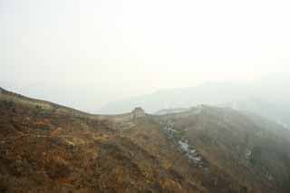 photo,material,free,landscape,picture,stock photo,Creative Commons,Mu Tian Yu Great Wall, castle wall, lookout in a castle, The Hsiung-Nu, 