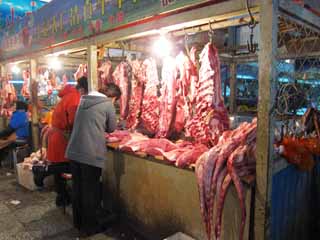 Foto, materieel, vrij, landschap, schilderstuk, bevoorraden foto,Het vlees toonbank, Markt, Koper, Uncooked vlees, 