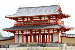 photo,material,free,landscape,picture,stock photo,Creative Commons,The Heijokyo god of the south gate, Remains, city, I am painted in red, 