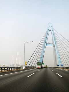 Foto, materieel, vrij, landschap, schilderstuk, bevoorraden foto,Isewan bank Autoweg uitstekende poort Tokio Universiteit bruggen, Uitstekende poort triton, , Nagoyako, Rijweg