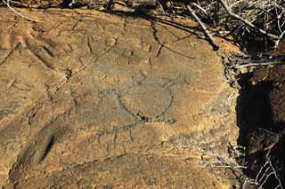 Foto, materiell, befreit, Landschaft, Bild, hat Foto auf Lager,Puako Petroglyph, Lava, Schlieen Sie Kunst ab, Petroglyph, kaha-kii