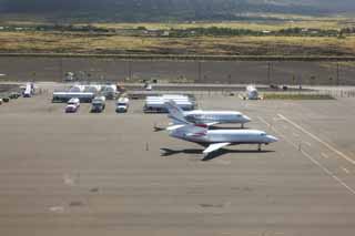 Foto, materieel, vrij, landschap, schilderstuk, bevoorraden foto,Een luchthaven, Particulier straalvliegtuig, Helikopter, Een luchthaven, 