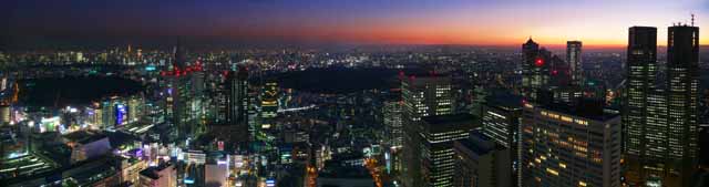 fotografia, materiale, libero il panorama, dipinga, fotografia di scorta,Crepuscolo di Shinjuku, Shinjuku, edificio a molti piani, grattacielo, Shinjuku colloca