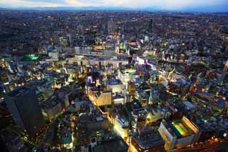 Foto, materieel, vrij, landschap, schilderstuk, bevoorraden foto,Ikebukuro Posteren zich, Gebouw, Ikebukuro, Neon, 