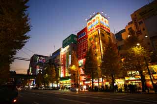 Foto, materiell, befreit, Landschaft, Bild, hat Foto auf Lager,Akihabara, Eine elektrische Stadt, geek, Neon, Soubu-Linie