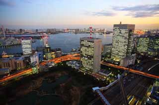 photo,material,free,landscape,picture,stock photo,Creative Commons,Tokyo night view, building, The downtown area, An old turf imperial villa royal gift garden, Odaiba