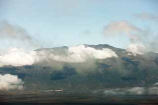 Foto, materieel, vrij, landschap, schilderstuk, bevoorraden foto,Hawaii Eiland luchtfotografie, Lava, Dode boom, Krak in ht gemaald, Woestijn