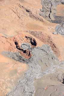 photo,material,free,landscape,picture,stock photo,Creative Commons,Hawaii Island aerial photography, Lava, The crater, crack in the ground, Desert