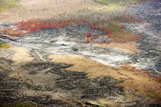 Foto, materiell, befreit, Landschaft, Bild, hat Foto auf Lager,Hawaii-Insel therische Fotografie, Lava, Der Krater, Riss im Boden, forsten Sie Feuer