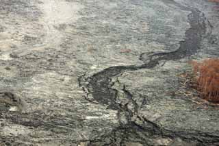 photo,material,free,landscape,picture,stock photo,Creative Commons,Hawaii Island aerial photography, Lava, The crater, crack in the ground, forest fire