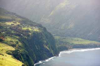 Foto, materieel, vrij, landschap, schilderstuk, bevoorraden foto,Eiland Hawa Waipio Valley, , , , 