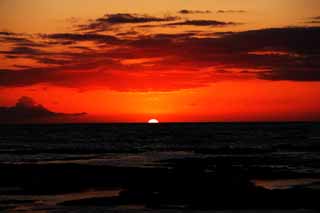 fotografia, materiale, libero il panorama, dipinga, fotografia di scorta,Tramonto Isola delle Hawaii, , , , 