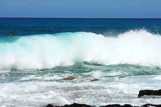 fotografia, materiale, libero il panorama, dipinga, fotografia di scorta,Isola di Hawaii ondata di rottura, , , , 
