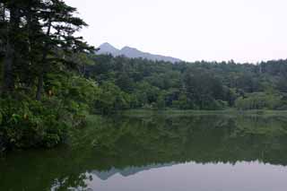 photo,material,free,landscape,picture,stock photo,Creative Commons,Morning Himenuma Pond, water surface, mountain, sky, HimenumPond