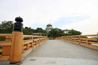 Foto, materieel, vrij, landschap, schilderstuk, bevoorraden foto,Osaka Castle Gokurakubashi, , , , 