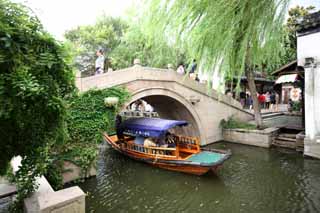 photo,material,free,landscape,picture,stock photo,Creative Commons,Zhouzhuang Blue Dragon Bridge, , , , 