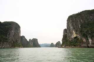 Foto, materieel, vrij, landschap, schilderstuk, bevoorraden foto,Halong Bay, , , , 