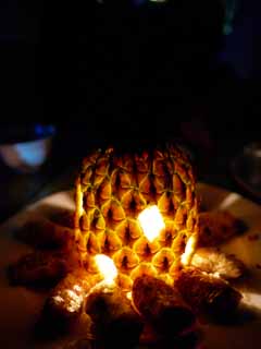 photo,material,free,landscape,picture,stock photo,Creative Commons,Pineapple lamp, , , , 