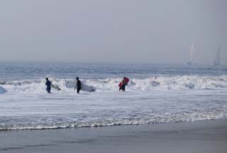 Foto, materieel, vrij, landschap, schilderstuk, bevoorraden foto,Surfers' bestrijden, Surfend, Golf, Zee, Surfboard