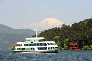 photo,material,free,landscape,picture,stock photo,Creative Commons,Lake Ashi and Mount Fuji, , , , 