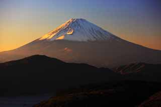 Foto, materieel, vrij, landschap, schilderstuk, bevoorraden foto,Dusk in de Mount Fuji, , , , 