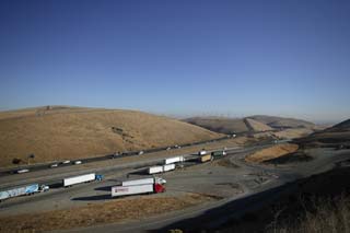 photo,material,free,landscape,picture,stock photo,Creative Commons,Hill with pinwheel, highway, car, windmill, hill