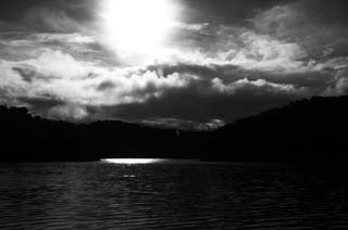 foto,tela,gratis,paisaje,fotografa,idea,Nube de Takashi de una isla de sur, El mar, Nube, El sol, Negro y blanco