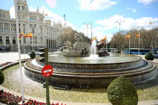 Foto, materieel, vrij, landschap, schilderstuk, bevoorraden foto,De Fontein van Cibeles, , , , 