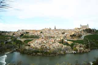 photo,material,free,landscape,picture,stock photo,Creative Commons,A panoramic view of Toledo, , , , 