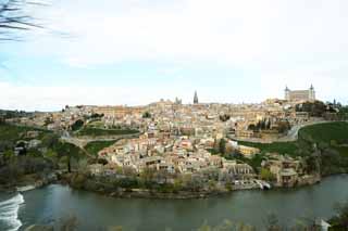 Foto, materiell, befreit, Landschaft, Bild, hat Foto auf Lager,Einen herrlichen Blick auf Toledo, , , , 