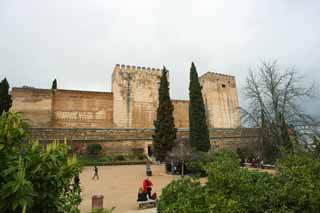 fotografia, material, livra, ajardine, imagine, proveja fotografia,Palcio de Alhambra Alcazaba, , , , 