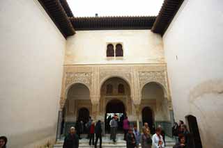 photo,material,free,landscape,picture,stock photo,Creative Commons,Alhambra Palace female earl courtyard, , , , 