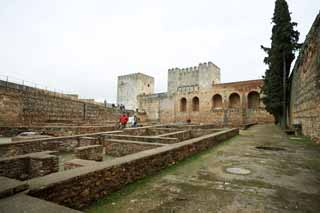 photo,material,free,landscape,picture,stock photo,Creative Commons,Alhambra Palace Alcazaba, , , , 