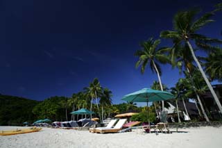 photo, la matire, libre, amnage, dcrivez, photo de la rserve,Un ciel bleu d'une plage prive, La mer, Lasi, cocotier, plage sablonneuse